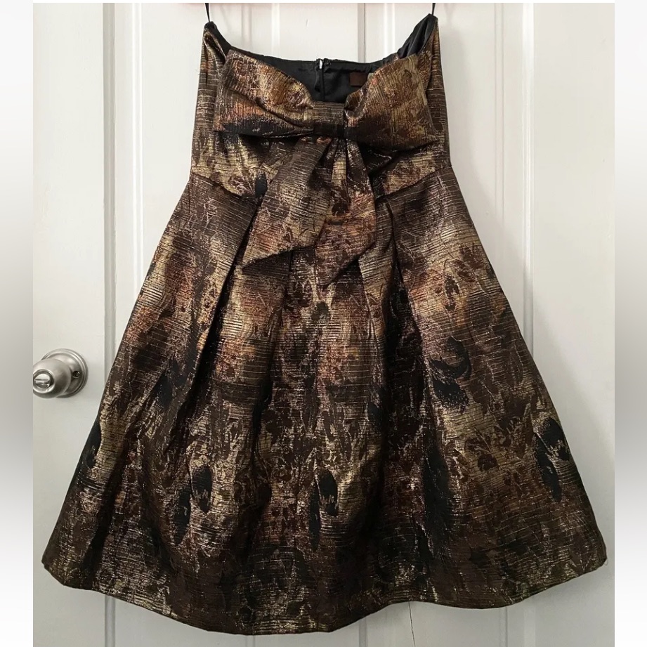 $258 Eva Franco Anthropologie Samhain Strapless Evening Cocktail Prom Dress Sz 6